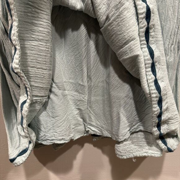 NWOT Free People Delightful Birds of a Feather Dress Embroidered Teal Women sz 4 - Picture 6 of 11